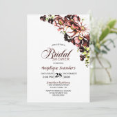 Rustic Automne Floral Invitation de douche nuptial (Debout devant)
