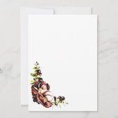 Rustic Automne Floral Invitation de douche nuptial (Dos)