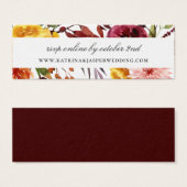 Rustic Automne Floral Site Mariage RSVP (Devant & derrière)