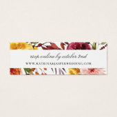 Rustic Automne Floral Site Mariage RSVP (Devant)