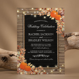 Rustic Automne Invitations d'automne   Mariage de 