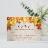 Rustic Automne laisse String Lumières Mariage RSVP (Debout devant)