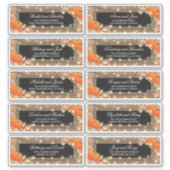 Rustic Automne Nom et adresse du Mariage Étiquette (Devant)