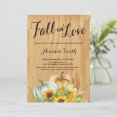 Rustic Automne nuptiale invitation douche (Debout devant)
