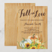 Rustic Automne nuptiale invitation douche (Devant / Derrière)