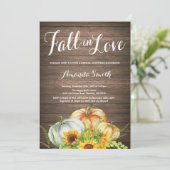 Rustic Automne nuptiale invitation douche (Debout devant)