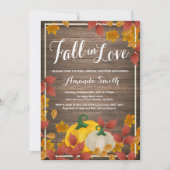 Rustic Automne nuptiale invitation douche (Devant)