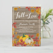 Rustic Automne nuptiale invitation douche (Debout devant)