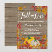 Rustic Automne nuptiale invitation douche (Devant / Derrière)