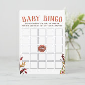 Rustic Autumn Baby shower Bingo Kaart (Staand voorkant)