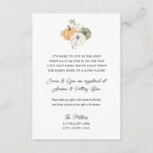 Rustic Autumn baby shower over lange afstand Informatiekaartje (Voorkant)
