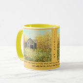 Rustic Autumn Barn "The Old Paths Gold Mok" Mok (Voorkant links)