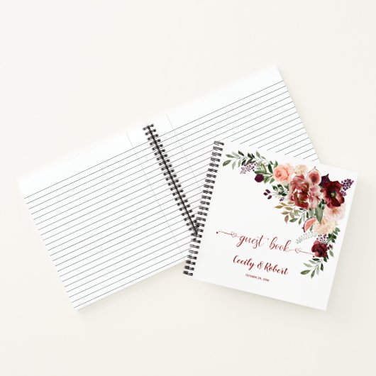 Rustic Autumn Boho Mariage livre d'hôte (Intérieur)