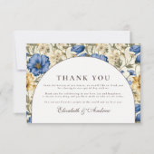 Rustic Autumn Botanical Wedding Bedankkaart (Voorkant)