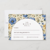 Rustic Autumn Botanical Wedding RSVP Kaartje (Voorkant)