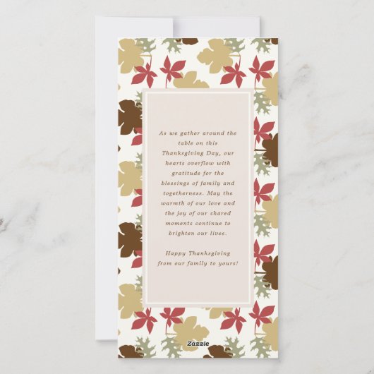 Rustic Autumn Branch Happy Thanksgiving Photo Feestdagenkaart (Achterkant)