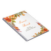 Rustic Autumn Fall Leaves Bridal Shower Guest Book Notitieboek (Rechterzijde)