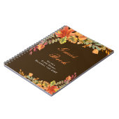 Rustic Autumn Fall Leaves Bridal Shower Guest Book Notitieboek (Linkerzijde)
