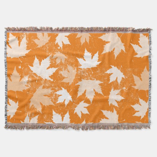 Rustic Autumn Fall Leaves Pattern Deken (Voorkant)