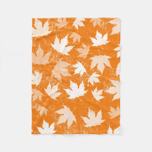 Rustic Autumn Fall Leaves Pattern Fleece Deken (Voorkant)