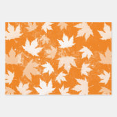 Rustic Autumn Fall Leaves Pattern Inpakpapier Vel (Voorkant)