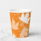 Rustic Autumn Fall Leaves Pattern Papieren Bekers (Voorkant)