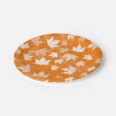 Rustic Autumn Fall Leaves Pattern Papieren Bordje (Gekanteld)