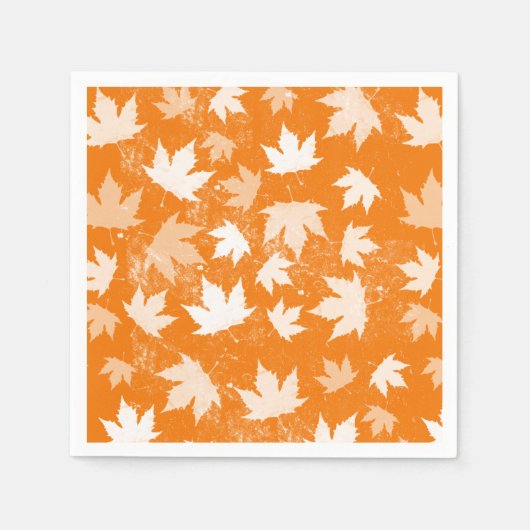 Rustic Autumn Fall Leaves Pattern Servet (Voorkant)