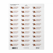 Rustic Autumn Fall Leaves Thanksgiving Address Etiket (Full Sheet)