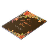 Rustic Autumn Fall Leaves Wedding planner Notitieboek (Linkerzijde)