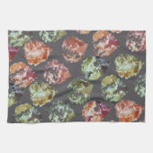 Rustic Autumn Falling Leaves Watercolor Art Theedoek (Horizontaal)