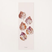 Rustic Autumn Falling Leaves Watercolor Art Yogamat (Voorkant)