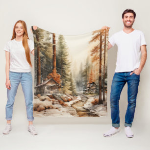 Rustic Autumn Fleece Deken