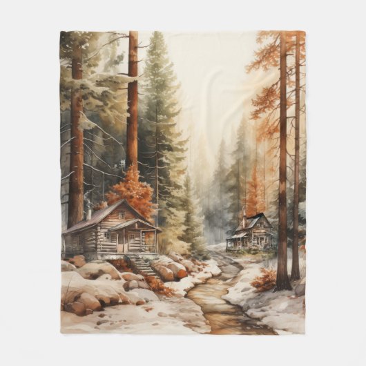 Rustic Autumn Fleece Deken (Voorkant)