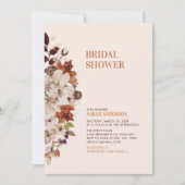 Rustic Autumn Floral Bridal Shower Kaart (Voorkant)