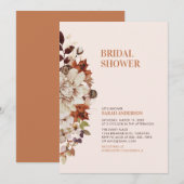Rustic Autumn Floral Bridal Shower Kaart (Voorkant / Achterkant)