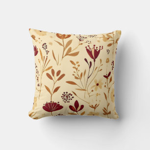 Rustic Autumn Floral Pattern Sierkussen