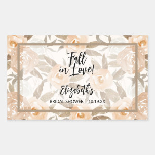 Rustic Autumn Floral Rechthoekige Sticker