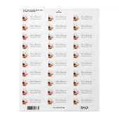 Rustic Autumn Floral Return Address Labels (Full Sheet)