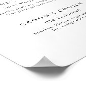 Rustic Autumn Floral Signature Drinks Sign Poster (Hoek)