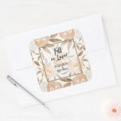 Rustic Autumn Floral Vierkante Sticker (Envelop)