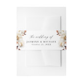 Rustic Autumn Floral Wedding Uitnodigingen Wikkel (Voorkant Voorbeeld)