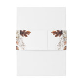 Rustic Autumn Floral Wedding Uitnodigingen Wikkel (Achterkant Voorbeeld)