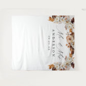 Rustic Autumn Floral Wedding Wandkleed (Voorkant (horizontaal))