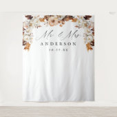 Rustic Autumn Floral Wedding Wandkleed (Voorkant)