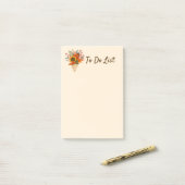 Rustic Autumn Flowers Post-it® Notes (Op bureau)