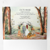 Rustic Autumn Forest | Boho Wedding Drieluik Uitnodiging (Binnenzijde eerst)