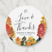 Rustic Autumn Forest Fall Wedding Bedankjes Labels (Voorkant)