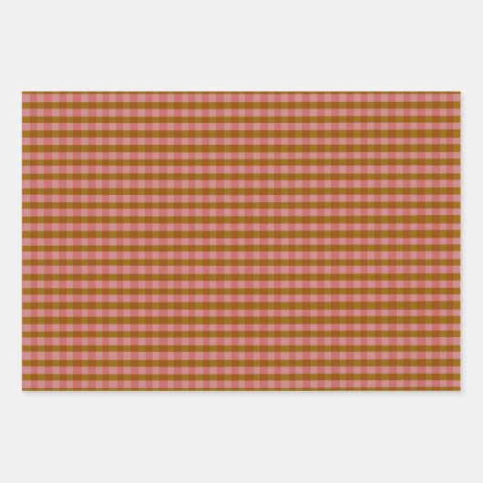 Rustic Autumn Geometric Pattern Inpakpapier Vel (Voorkant 3)
