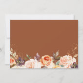 Rustic Autumn Gold Floral Foto Weddenschap uitgest Save The Date (Achterkant)